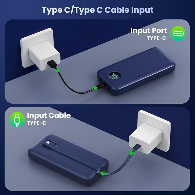 Portable Charger 40, 800mAh Power Bank, 25W PD QC 4.0 Fast Charging Portable - Image 6