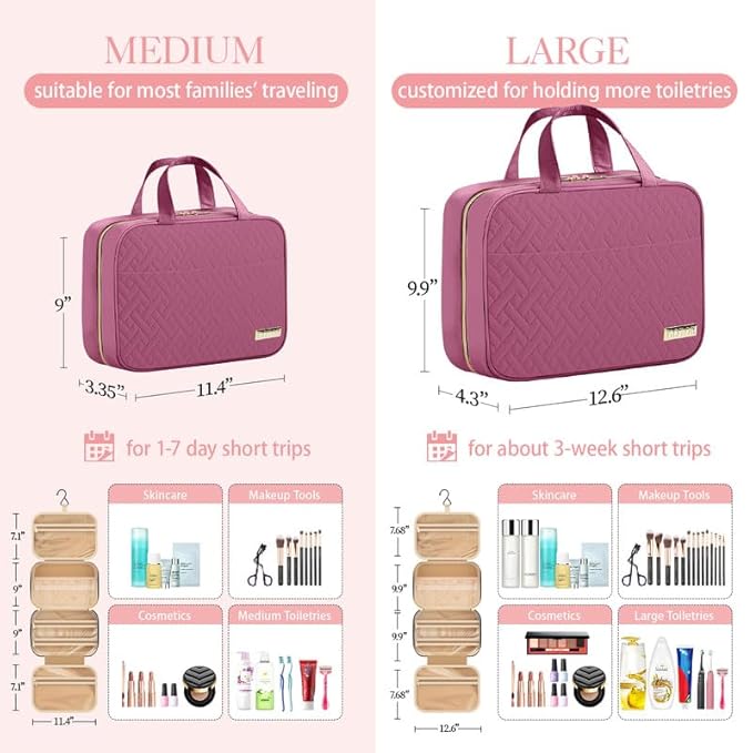HOTOR Travel Toiletry Bag w/Hanging Hook - Image 4