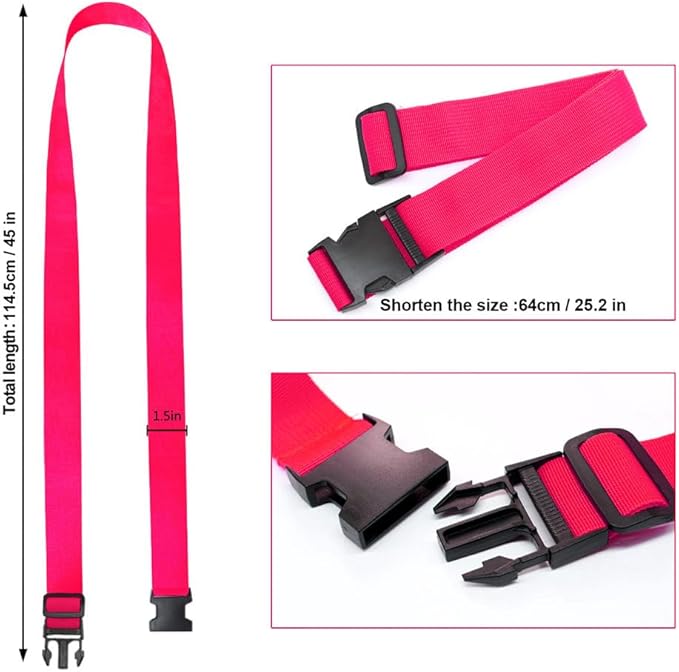 2Pack Luggage Straps for Suitcases, Travel Connector for Carry On Bag, Add Bag - Image 3