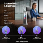 Waterless Scent Diffuser - Suitable for Home/Hotel/Shopping Mall/Yoga Air Diffuser,200㎡ Coverage,3 Gears Mist Adjustment, App Control, Multi-Color Neon Light,Without Essential Oil(Color:Dark Grey)