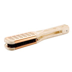 Aethland Boar Bristle Clamp Hair Brush, Double Sided Brush Clamp Straightener Hair Straightening Comb Styling Tools for Thick Coarse Hair- Smoothing and Straight Hair Styles（Golden ）