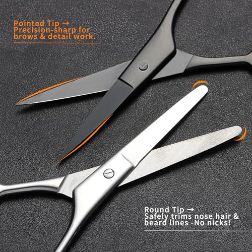 2PCS Small Grooming Scissors for Men and Women