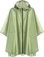 ANYOO Waterproof Rain Poncho Lightweight Reusable Hiking Hooded Coat Jacket by Anyoo