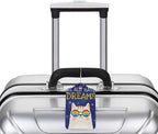 2 Cute Cat with Rainbow in Eye Glasses Luggage Tags, We All Have Dreams - Image 5
