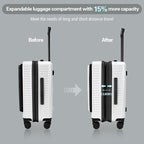 20 Inch Luggage with Spinner Wheels, Expandable Front Opening Suitcase 100% PC - Image 4