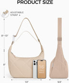 Quilted Lunch Bag for Women, Cute Insulated Lunch Tote - Image 3