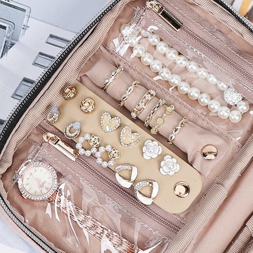 Travel Jewelry Case Organizer (Pink / Small)