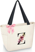 Vavabox Tote Bag, A-Z Initial Monogrammed Waterproof Tote Bag, Bridesmaid Gifts by Vavabox
