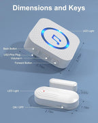 Door Chime, Wireless Door Open Alarm-SANJIE Door Entry Chime - Image 8