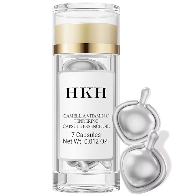 Triple Vitamin C Dark Spots Correction Capsules Serum For Face,Camellia VE Anti-Aging Essence For Women To Tighten Sagging Skin And Reduce Fine Lines Niacinamide serum For Women
