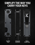 Key Organizer Key Holder Compact Key Case Minimalist Metal Key Chain Key Holder - Image 2