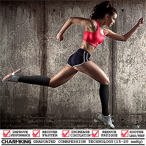Compression Socks for Women & Men Circulation (Small-Medium / 10 Black/Rose Red/Blue)
