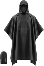 iCreek Hooded Rain Poncho with Pocket Waterproof Lightweight Unisex Raincoat by iCreekoutdoor