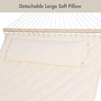 ANOW Two Person Hammock with Spreader Bars and Detachable Pillow, Heavy Duty - Image 8