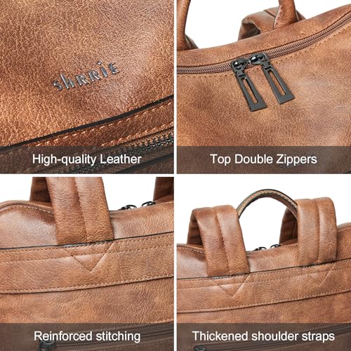 15.6 inch Laptop Backpack for Women (Two-toned Brown)