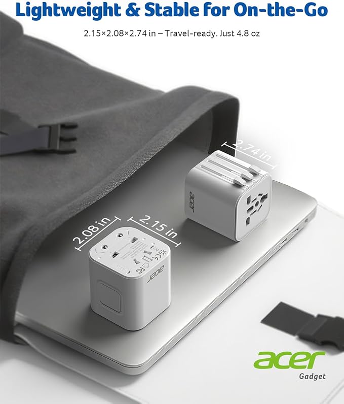 Acer US to Europe Plug Adapter, Universal Travel Adapter, International Power - Image 6