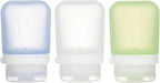humangear GoToob+ 3-Pack | Refillable Silicone Travel Bottle | Locking Lid | by humangear