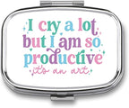 Metal 2 Compartment Pill Organizer Travel Friendly Portable Compact Pill Box by Choosetheproductsyoulike