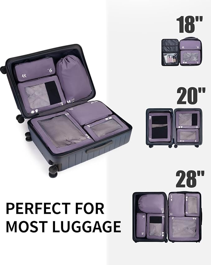 ECOHUB 7 Set Packing Cubes Tear-Resistant Luggage Packing Organizers - Image 7