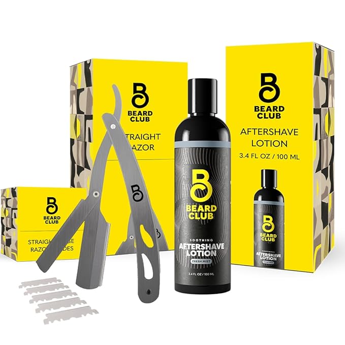 Beard Club Straight Razor for Men & Aftershave for Men – Soothing After Shave by TheBeardClub