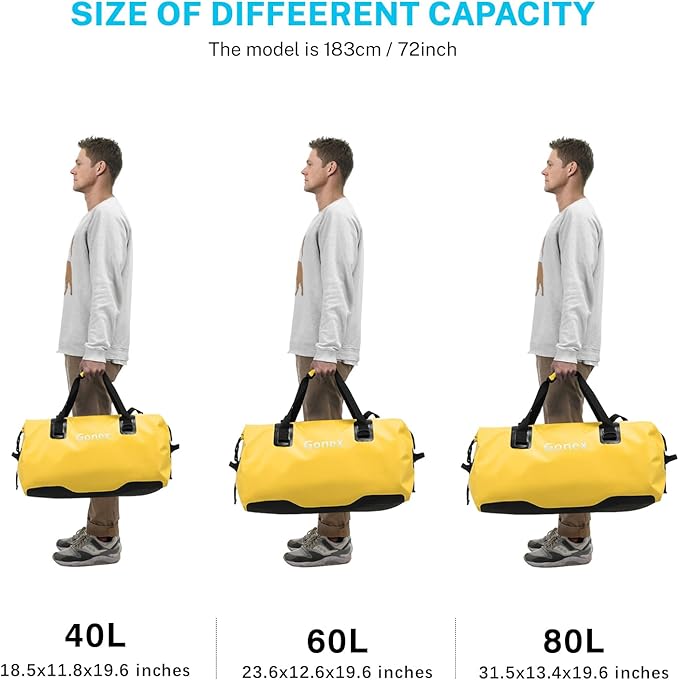 Gonex 40L 60L 80L Extra Large Waterproof Duffle Travel Dry Duffel Bag Heavy - Image 5