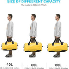 Gonex 40L 60L 80L Extra Large Waterproof Duffle Travel Dry Duffel Bag Heavy - Image 5