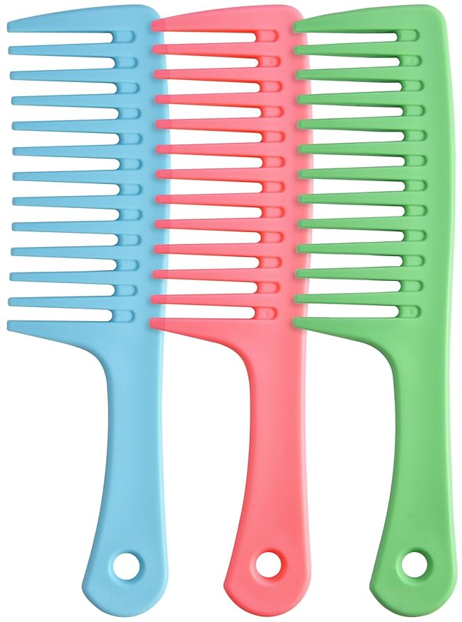 Wide Tooth comb, Large Detangling Comb for Women and Men, Durable Styling Brush for Curly, Long, Wet Hair Types - Professional Hair Care.