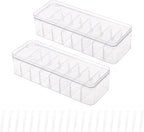 Yesesion 2pcs Clear Plastic Cable Organizer Boxes by Yesesion