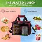 iknoe Large Foldable Cooler Bag, 8.5L Insulated Lunch Bag, Leakproof Lunch - Image 2