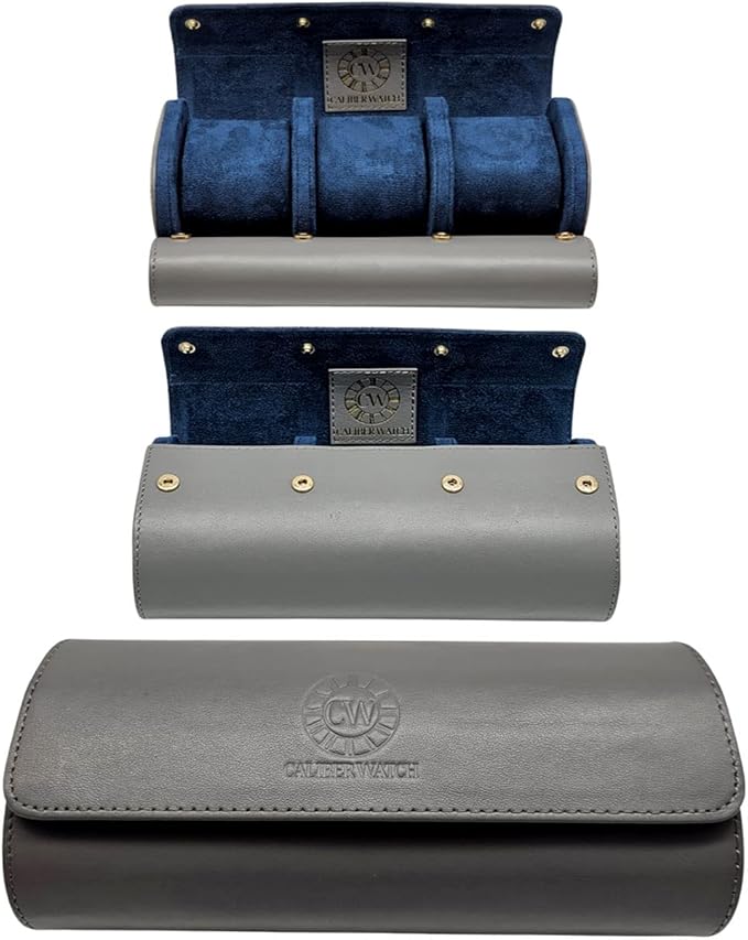 Genuine Napa Leather Watch Roll Travel Case by CaliberWatch