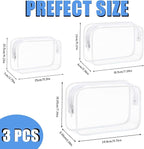 3 Pack Clear Makeup Bags, Waterproof Toiletry Bag - Image 2