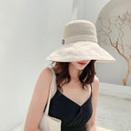 Women Wide Brim Sun Hats Metal Wired Edge Summer UV Protection Beach Fishing Hat - Image 5