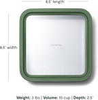 Caraway Glass Food Storage, 10 Cup Glass Container, Ceramic Coated Food - Image 3