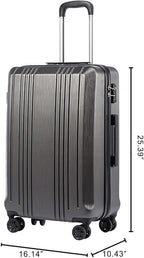 Coolife Luggage Suitcase PC+ABS - Image 8