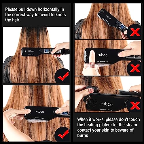 Hair Straightener with Steam (Black)