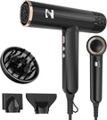 Nicebay Ionic Hair Dryer with diffuser for Curly Hair,1600W &110000RPM High-Speed Brushless Motor for Fast Drying,Professional Blow Dryer for Women,Low Noise,Lightweight,Lock Function,Travel HomeSalon