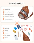 Telena Small Sling Bag for Women Leather Crossbody Fanny Packs Chest Bag for - Image 3