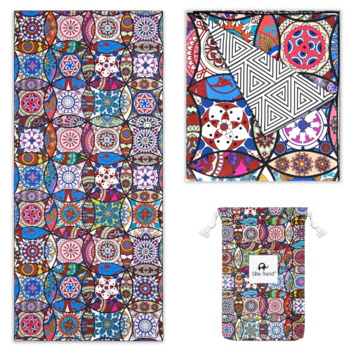 Quick Dry Microfiber Beach Towel (Mandala / Extra Large 78x35")