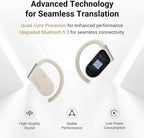 M9 AI Language Translator Earbuds Open-Ear Headphones Support 144 Languages & - Image 8