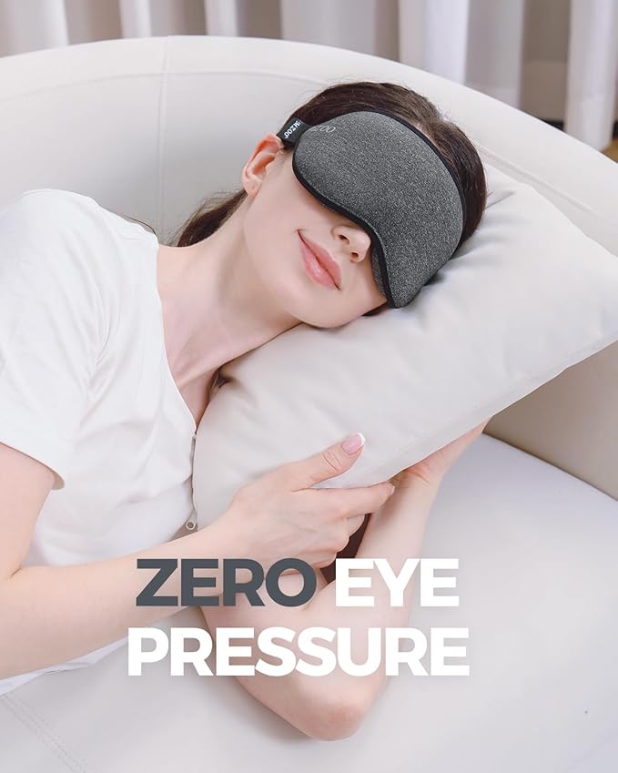 MZOO Luxury Sleep Mask for Back, Side Sleeper, Complete Light Blocking Sleeping - Image 4