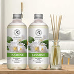 Reed Diffuser Refill With Jasmine Essential Oil 34 Fl Oz - 2x500ml - Fragrance Oil - Room Freshener - Floral Fragrance - Fresh and Long Lasting