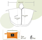 SaphiRose Unisex Rain Poncho Raincoat Hooded - Image 5