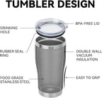 DOMICARE 20oz Tumbler with Lid Stainless Steel Tumblers Bulk, Double Wall - Image 4