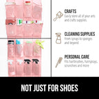 GORILLA GRIP Over the Door Shoe Organizer, 24 Large Breathable Mesh Pockets - Image 7