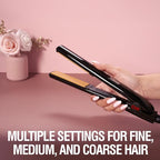 CHI Original Digital Ceramic Hair Straightener 1″ Flat Iron, Professional Tourmaline Hairstyling Tool for Smooth Frizz-Free Hair, Adjustable Digital Temperature Display, Salon-Quality Results