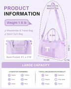 Daughter Niece Gifts for Teen Girl Kids, Initial Travel Duffel Bag Sports Gym - Image 2