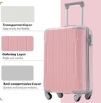 Merax Luggage Set 3 Piece, 20 Inch Carry on Spinner Suitcase - Image 4