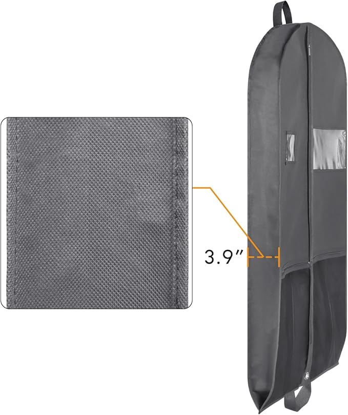 Zilink 43" Suit Bags for Closet Storage and Travel Gusseted Hanging Garment - Image 4