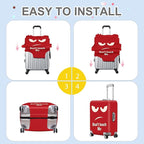 ANNA QUEEN Funny Luggage Cover, Don't Touch Me Red Face Design, Stretchable - Image 6
