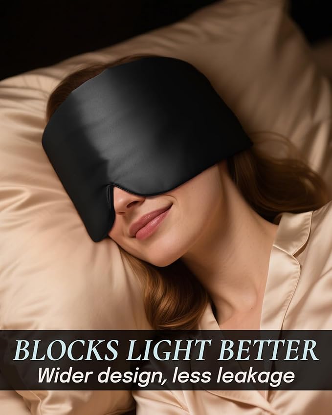 Zenssia Satin Sleep Mask for Women and Men, Lightweight Padded Eye Mask - Image 2